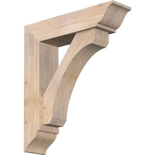 Ekena Millwork Legacy Traditional Smooth Bracket w/ Offset Brace, Douglas Fir, 7 1/2"W x 30"D x 34"H BKT0806X30X34LEC01SDF - main